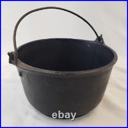 RARE Antique Early Cast Iron D&M N Brighton PA Dutch Oven Cauldron Pot Primitive