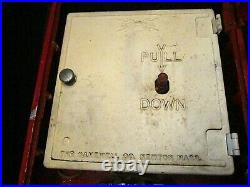 RARE Antique Early GameWell Fire Alarm Box COMPLETE GREAT CONDITION! Wisconsin