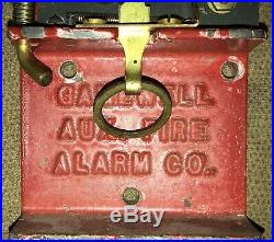 RARE Antique Early Gamewell Cast Iron Auxillary Fire Alarm Box Complete