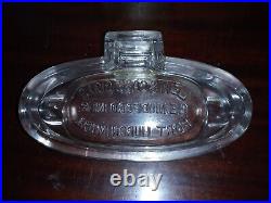 RARE Antique Early Lewis Cass Cigar Glass Ashtray Vintage Tobacco Cigarettes