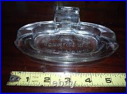 RARE Antique Early Lewis Cass Cigar Glass Ashtray Vintage Tobacco Cigarettes