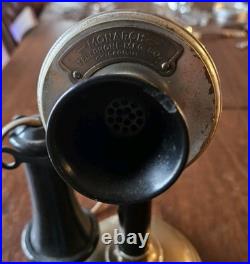 RARE Antique Early Monarch Candlestick Telephone Chicago-ALL ORIGINAL-L 180025