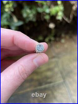 RARE Antique Early Victorian Moss Agate Seal Bloodstone Rose Intaglio