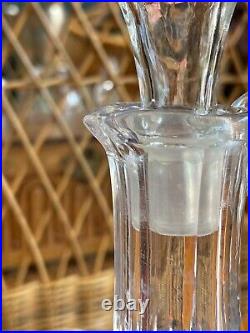 RARE Antique Engraved Whiskey Decanter & Stopper Glass Bottle Early American