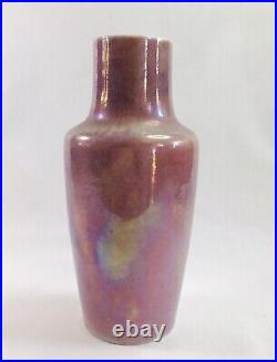 RARE Antique FIND Art Deco Pottery Pink Lustre C. 1922 RUSKIN Baluster Vase 17cm