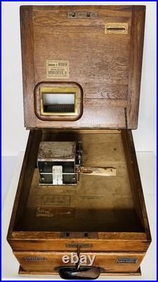 RARE Antique GERMANUS & NERGER Detektiv Cash Register WWI Era Early 1900s
