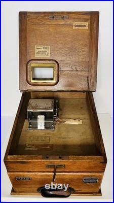 RARE Antique GERMANUS & NERGER Detektiv Cash Register WWI Era Early 1900s