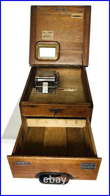 RARE Antique GERMANUS & NERGER Detektiv Cash Register WWI Era Early 1900s