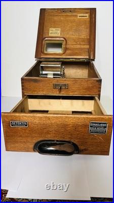 RARE Antique GERMANUS & NERGER Detektiv Cash Register WWI Era Early 1900s