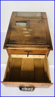 RARE Antique GERMANUS & NERGER Detektiv Cash Register WWI Era Early 1900s