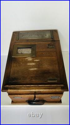 RARE Antique GERMANUS & NERGER Detektiv Cash Register WWI Era Early 1900s