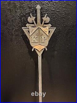 RARE Antique Grave Marker Knights of Pythias Funeral Memorial Fraternal Order