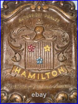 RARE Antique Hamilton Watch Co Authorized Dealer Plaque Early 20th Century