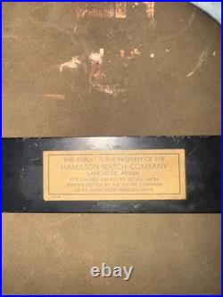 RARE Antique Hamilton Watch Co Authorized Dealer Plaque Early 20th Century