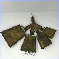 RARE Antique Ludwig & Ludwig Octave of Cowbells Set w Mount VTG Early 1900s