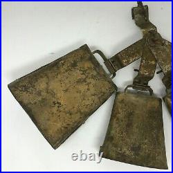 RARE Antique Ludwig & Ludwig Octave of Cowbells Set w Mount VTG Early 1900s
