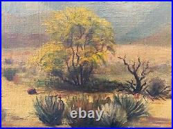 RARE Antique Old Early California Desert Landscape Oil Painting, Hargrave 40s
