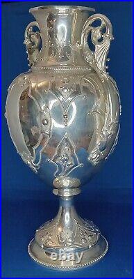 RARE Antique Robert Harper Victorian Sterling Silver Tropy Vase 20th C (Early)