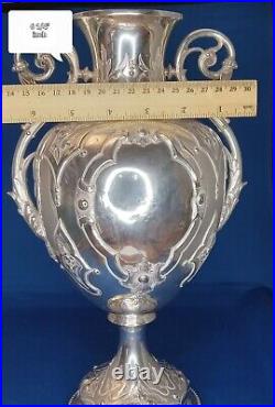RARE Antique Robert Harper Victorian Sterling Silver Tropy Vase 20th C (Early)
