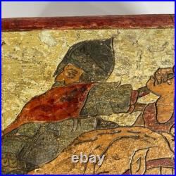 RARE Antique Russian Wooden Box Sergiev Posad Early 20th Century Russian Style