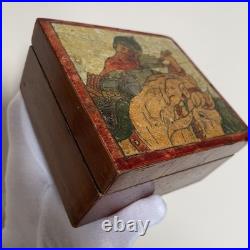 RARE Antique Russian Wooden Box Sergiev Posad Early 20th Century Russian Style