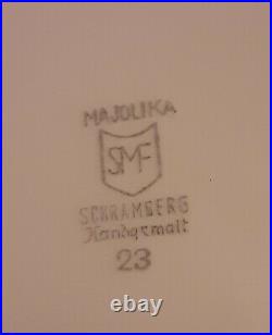RARE Antique SMF Schramberg Majolika Handgemelt WW1 German Solider Pottery 1900s