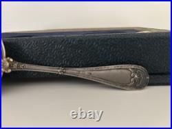 RARE Antique Silver Tea Strainer, Plata 800 23g Original Box