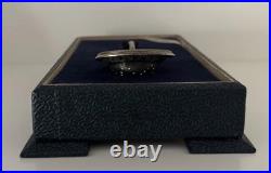 RARE Antique Silver Tea Strainer, Plata 800 23g Original Box