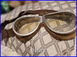RARE! Antique Sport Goggles for Early Aviation Pilot or motorcycle Rider