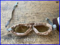 RARE! Antique Sport Goggles for Early Aviation Pilot or motorcycle Rider
