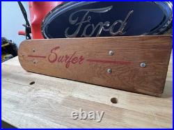 RARE Antique Vintage 1960s Wooden Wood Early Skateboard Surfer Metal Wheels