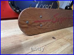 RARE Antique Vintage 1960s Wooden Wood Early Skateboard Surfer Metal Wheels