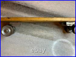 RARE Antique Vintage 1960s Wooden Wood Early Skateboard Surfer Metal Wheels