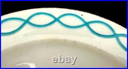 RARE Antique c1912 Minton Porcelain Breakfast Tea Trio Large Blue Ribbon Pat8466 RARE Antique c1912 Minton Porcelain Breakfast Tea Trio Large Blue Ribbon Pat8466