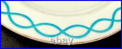 RARE Antique c1912 Minton Porcelain Breakfast Tea Trio Large Blue Ribbon Pat8466 RARE Antique c1912 Minton Porcelain Breakfast Tea Trio Large Blue Ribbon Pat8466