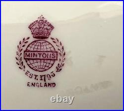 RARE Antique c1912 Minton Porcelain Breakfast Tea Trio Large Blue Ribbon Pat8466 RARE Antique c1912 Minton Porcelain Breakfast Tea Trio Large Blue Ribbon Pat8466