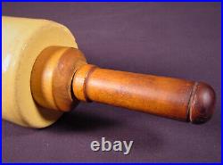 RARE BEAUTIFUL McCOY VINTAGE 1915 AMERICAN POTTERY ROLLING PIN YELLOW WARE MINT