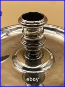 RARE BOWLES NASH 1721 GEORGE I SOLID SILVER CHAMBERSTICK, LONDON 223.8g