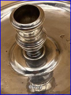 RARE BOWLES NASH 1721 GEORGE I SOLID SILVER CHAMBERSTICK, LONDON 223.8g