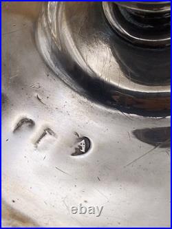 RARE BOWLES NASH 1721 GEORGE I SOLID SILVER CHAMBERSTICK, LONDON 223.8g