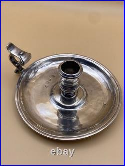 RARE BOWLES NASH 1721 GEORGE I SOLID SILVER CHAMBERSTICK, LONDON 223.8g