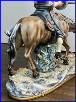 RARE Capodimonte Don Quixote Hand-Sculpted Porcelain Figurine Italy Early 1900's