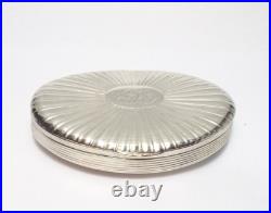 RARE EARLY 19TH CENTURY SOLID SILVER FRENCH SNUFF BOX, POCKET SNUFF BOX, c1820
