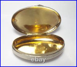 RARE EARLY 19TH CENTURY SOLID SILVER FRENCH SNUFF BOX, POCKET SNUFF BOX, c1820