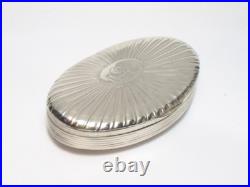 RARE EARLY 19TH CENTURY SOLID SILVER FRENCH SNUFF BOX, POCKET SNUFF BOX, c1820