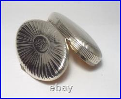 RARE EARLY 19TH CENTURY SOLID SILVER FRENCH SNUFF BOX, POCKET SNUFF BOX, c1820