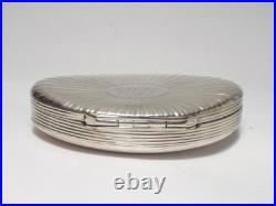 RARE EARLY 19TH CENTURY SOLID SILVER FRENCH SNUFF BOX, POCKET SNUFF BOX, c1820