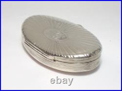 RARE EARLY 19TH CENTURY SOLID SILVER FRENCH SNUFF BOX, POCKET SNUFF BOX, c1820