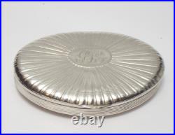 RARE EARLY 19TH CENTURY SOLID SILVER FRENCH SNUFF BOX, POCKET SNUFF BOX, c1820