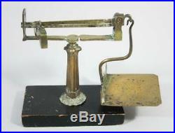 RARE EARLY 19thC SLIDING WEIGHT LETTER SCALE ANTIQUE POSTAL SCALE 1840 postage